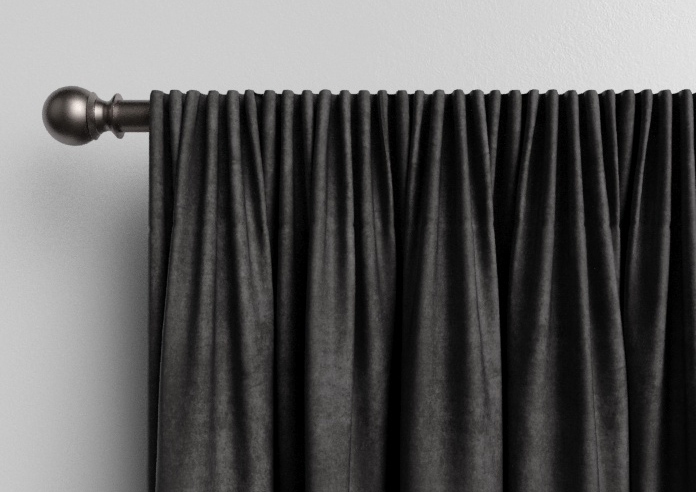 Faux Suede, Charcoal - Made to Measure Curtains - Image 9